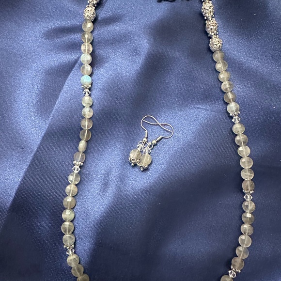 Natural LABRODITE… Faceted, silver jump rings., earrings included - Picture 3 of 6